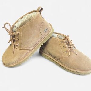 UGG Men's Tan Suede Chukka Boots with Shearling Lining